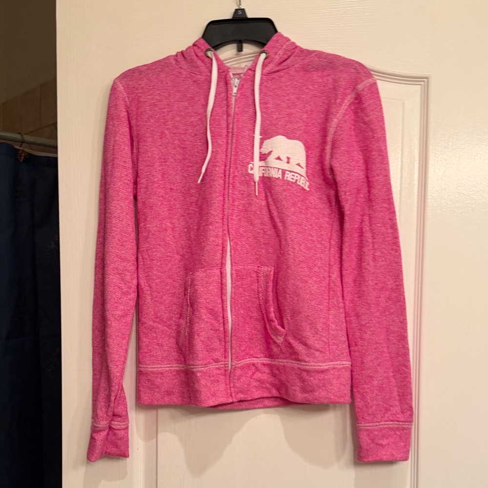 Pink California Republic Zip-Up Hoodie